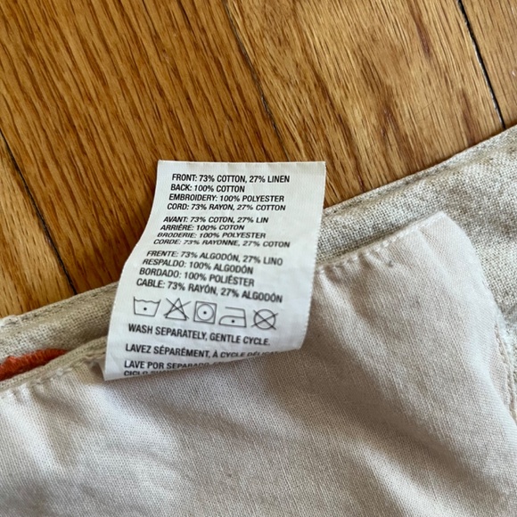 Crate and Barrel Floret Embroidered Table Runner - Picture 9 of 9